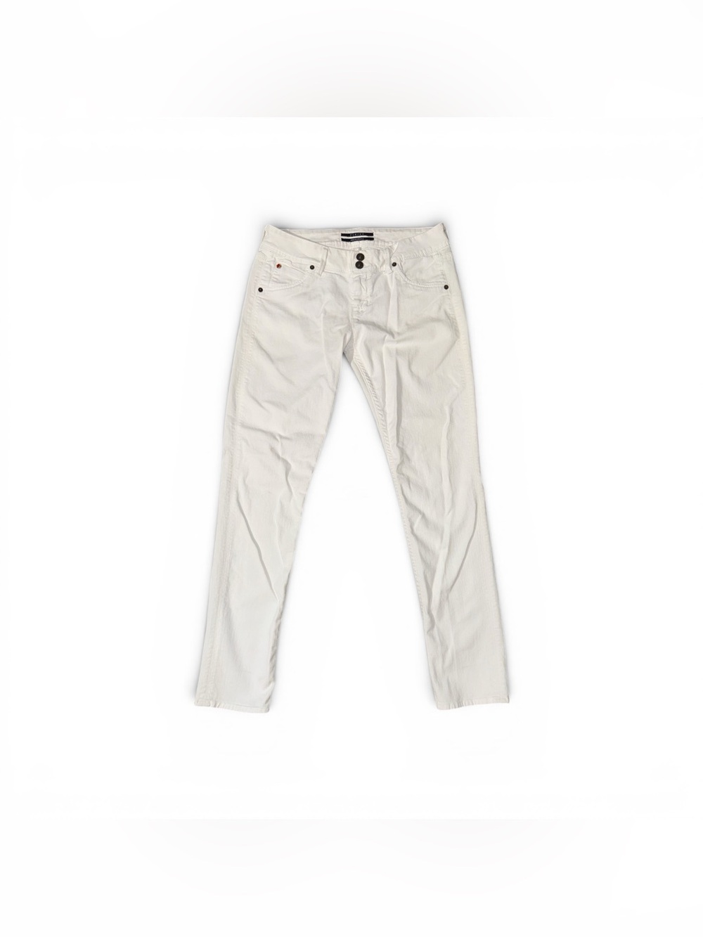 Hudson 29 White Slim Straight Jeans